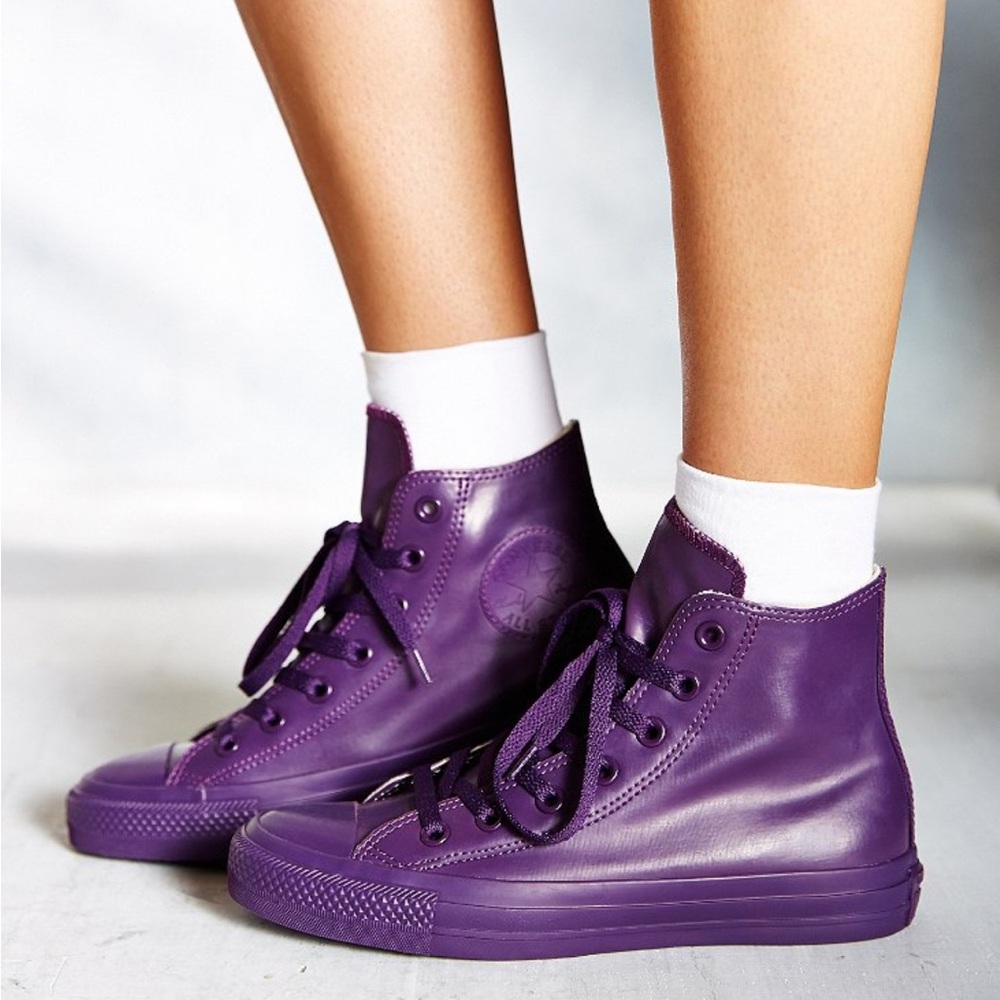 Converse Chuck Taylor Rubber Berry leather Purple High-Top Unisex Sneakers